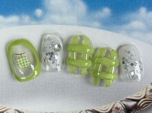 ゆびノさき/メロン×ぷっくりチェック