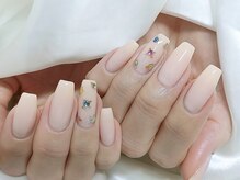 ネイルサロンアンドスクール バニラ(nailsalon&school VANILLA)/ワンカラー　カラフルストーン