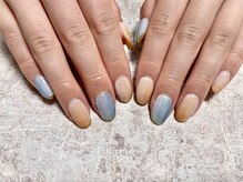 キキネイル 二子玉川(kikinail)/定額B 夏ネイル　オレンジネイル