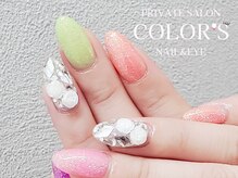 カラーズ ネイル アンド アイ(COLOR'S NAIL&EYE)/キラキラ☆埋め尽くしデザイン