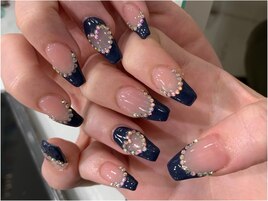 くり抜きハート☆キラキラネイル