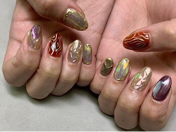 ニュアンス！ミラーネイル