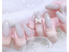 ＊グレージュ×ベージュリボン＊
