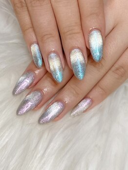 ヴィオラネイル(VIOLA.nail)の写真/当店人気の【スカルプ＋アート】！深爪や短い爪などでお悩みの方も、キレイなフォルムに長さだし可能です◎