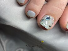 リーネイル(Lee_nail)/フットシンプル親指アート♪