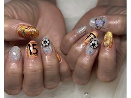 サッカーネイル/卒業式ネイル