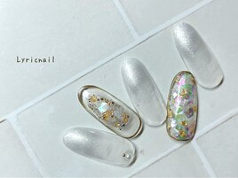 オーロラがきらり☆シェルネイル