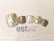 エストラッシュアンドネイル 銀座店(est lash&nail)/フットカーキシェルタイルネイル