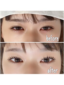 まつげエクステ専門店 ビューティーアイラッシュ さんすて福山店/韓国アイドル風まつ毛パーマ