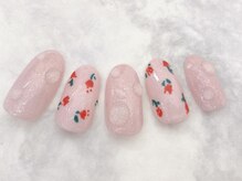 ネイルサロン ウィル 恵比寿(will)/春ネイル　ピンクフラワーアート
