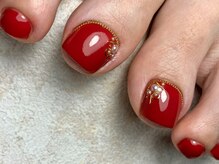 オーラリー ネイル アート メゾン(ORRERY nail art maison)/フット / ピュアレッド