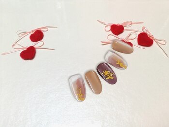 FAST NAIL 春日部店【パラジェル/ジェルネイル専門/定額/マグネット/フットネイル】/ニュアンス シンプル【11631】