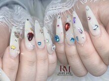 ラムネイル 池袋店(RAMU Nail)/チップ長さだしストーンつけ放題