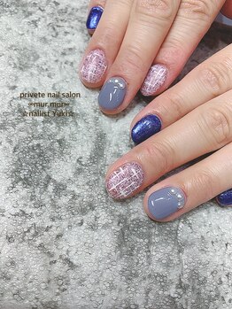 プライベート ネイルサロン マーマ(murmur)/ツイードネイル