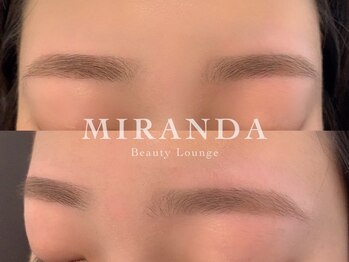 ミランダ(MIRANDA)の写真/骨格黄金比に沿ったプロのアイブロウスタイリングで理想の眉に♪《wax込ブロウラミネーション￥6800》
