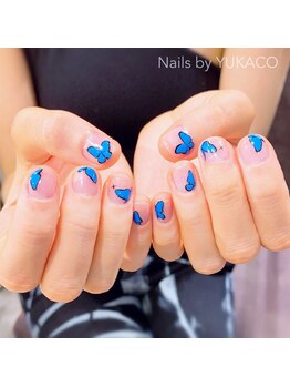 リグネイルスタジオ(Lig nail studio)/ブルーバタフライネイル