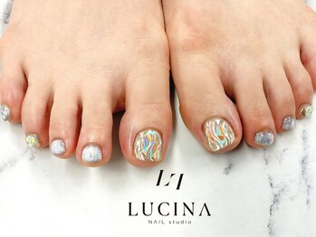 ネイルスタジオ ルキナ(LUCINA)/c-355 うるうるオーロラネイル