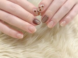 ハートネイル/ブラウンマグ