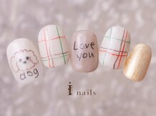アイネイルズ 町田店(I nails)/色鉛筆チェックネイル9480円