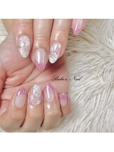 ベイブズ ネイル(Babe’s Nail)/フラワーネイル×フラッシュ