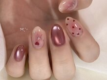 ネイリア 代々木(Naillia)/バレンタイン　ハートネイル