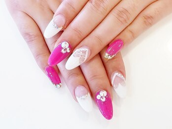 ネイルコレクション ベビーピンク(Baby Pink)/長さ出しジェル★ハートフレンチ