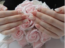 ネイルサロンミキ 横浜(MIKI)/手描白レース3D花薔薇桜春ネイル