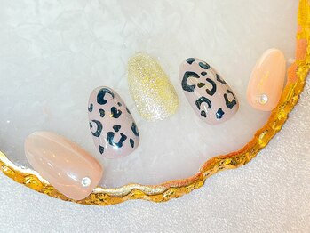 レオパード×ラメ