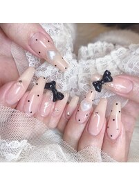 ドットリボンネイル　スカルプ