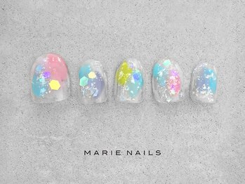 マリー ネイルズ いわきラトブ店(MARIE NAILS)/定額5500円税込 キラキラ0901a