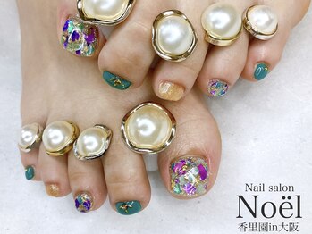 ノエル(Noel)/FOOT*シェル埋め尽くしネイル