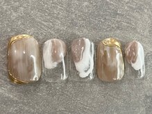 カラネイル 南森町店(calla nail)/ニュアンス　マーブルネイル