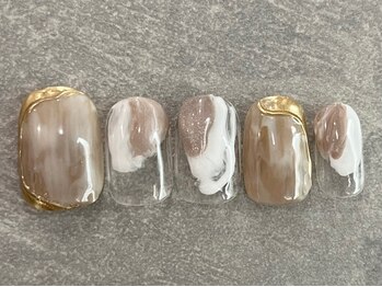 カラネイル 南森町店(calla nail)/ニュアンス マーブルネイル