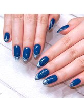 リグネイルスタジオ(Lig nail studio)/ブルーフレンチネイル