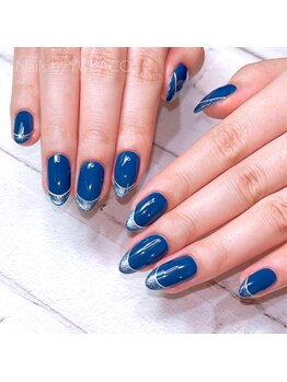 リグネイルスタジオ(Lig nail studio)/ブルーフレンチネイル