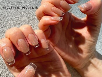 マリーネイルズ 青山店(MARIE NAILS)/☆クリアフレンチ13750円 0103c