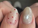 バレンタインネイル