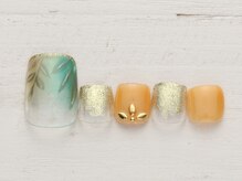 スチューデントネイルサロン エブリーネイル 渋谷/ボタニカルリーフ ￥3990