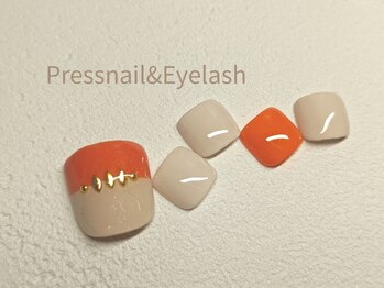 プレス ネイルアンドアイラッシュ(PRESS NAIL&EYELASH)/【フット】定額※オフ込￥9800