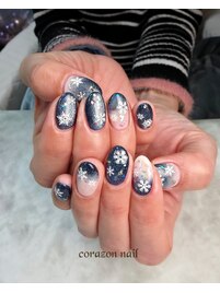 HAND☆120分☆雪の結晶ネイル