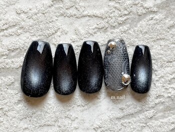 ネイビーマグネット×レース柄