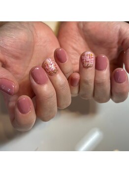 冬大人気ツイードネイル