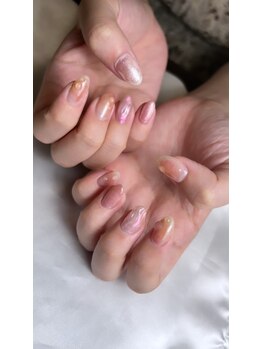 レオネイル(reo_nail)/桃ネイル