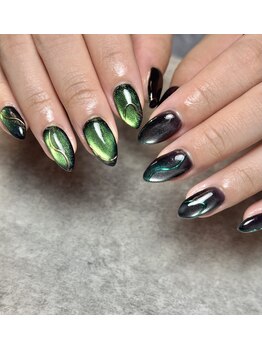 ラジャ(Rajah71.)/グリーンxブラック