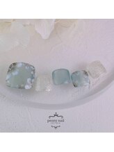 ピオニーネイル(peony nail)/グレージュフラワー
