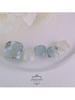 ピオニーネイル(peony nail)/グレージュフラワー