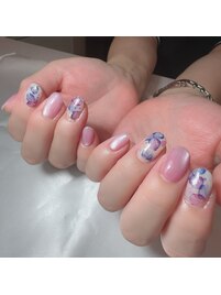 紫陽花ネイル