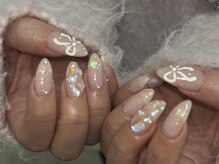 シェリーラメール 新宿店(cherie la mer)/うるうるリボンネイル