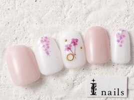 押し花くすみピンク