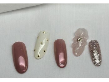 スピードネイル アンド アイ 宮交シティ店/#62 【お花×ミラー】